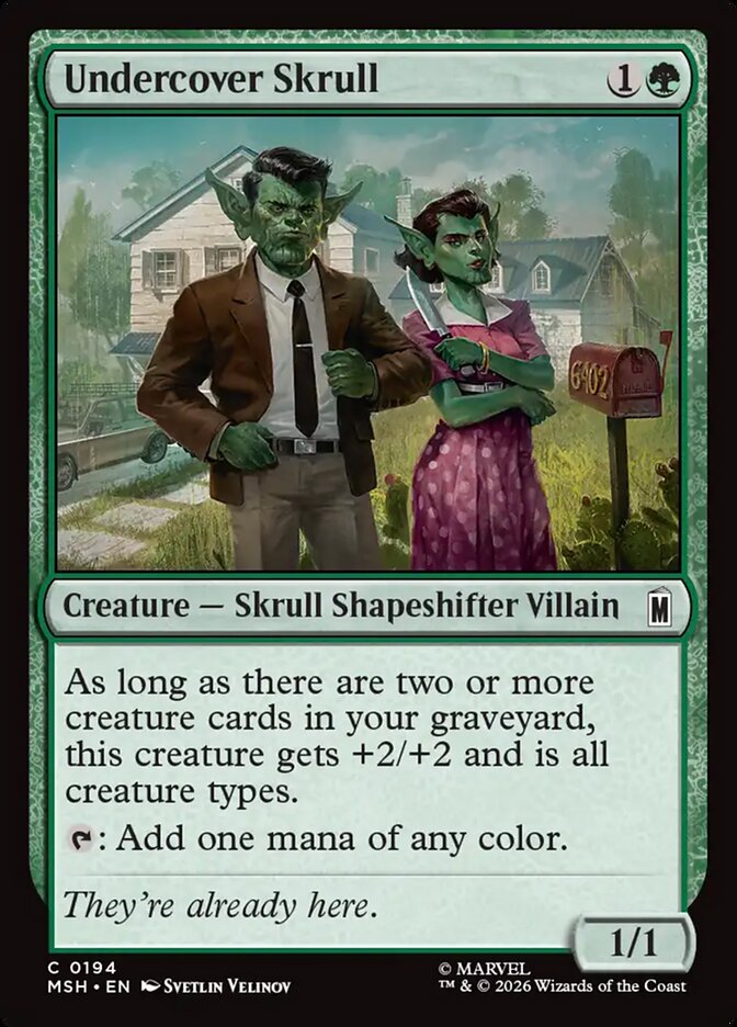 Undercover Skrull, Marvel Super Heroes Card Art