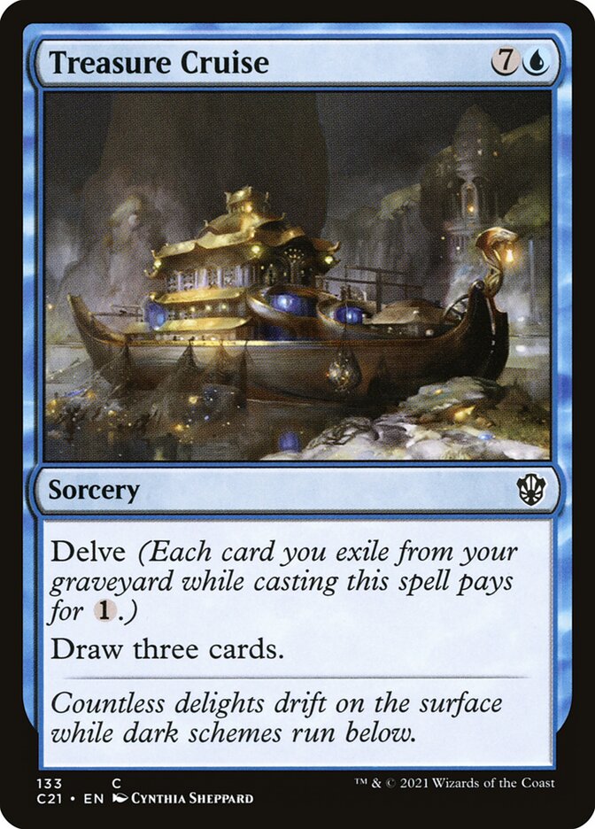 Treasure Cruise, Commander 2021 Card Art