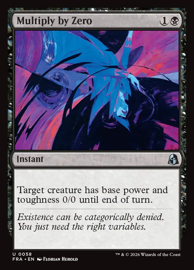Multiply by Zero, Reality Fracture Card Art