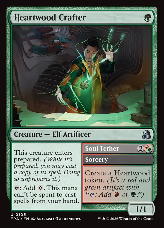 Heartwood Crafter // Soul Tether, Reality Fracture Card Art