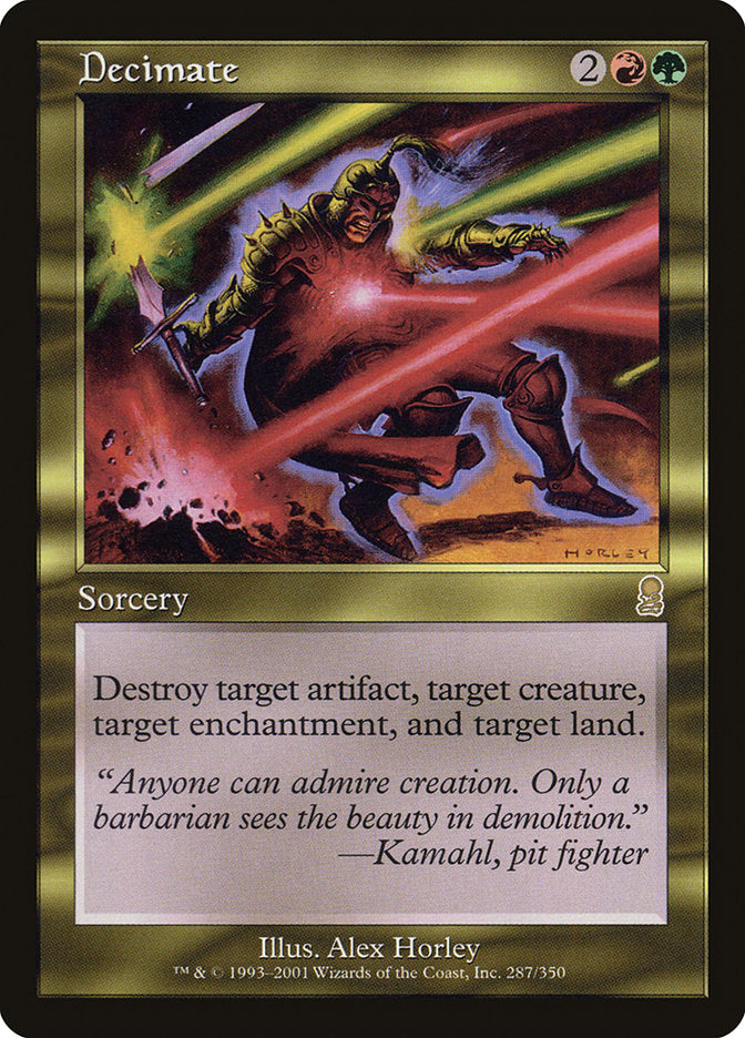 Decimate, Odyssey Card Art