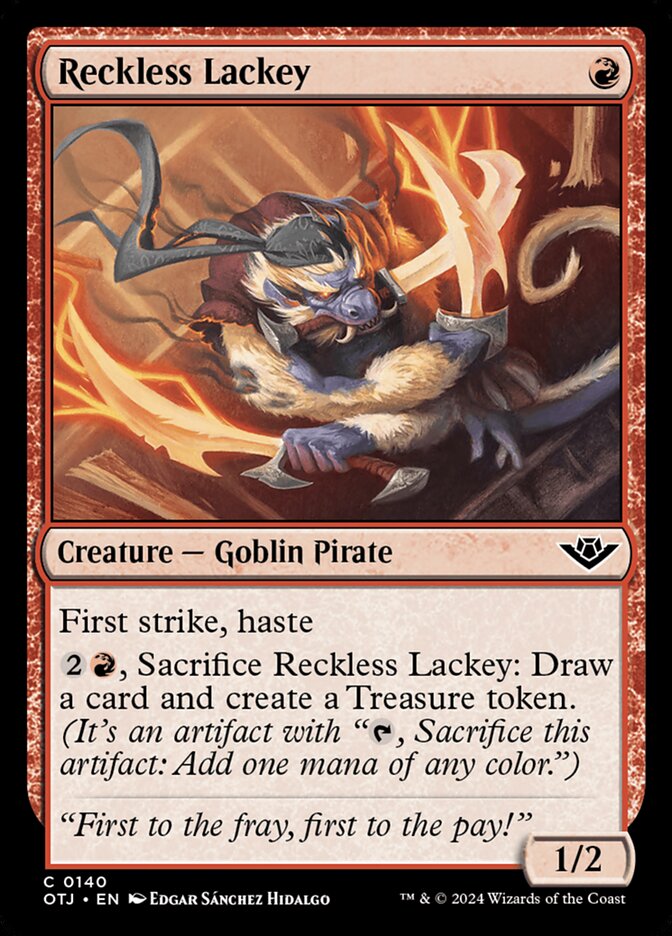 Reckless Lackey, Outlaws of thunder junction Card Art