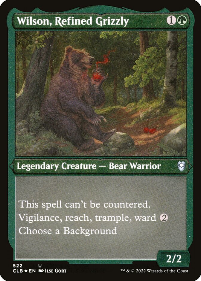 Wilson, Refined Grizzly, Commander legends: battle for baldur's gate Card Art