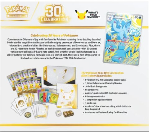 Pokémon - Elite Trainer Box - 30th Celebration (Max 1st per kund)
