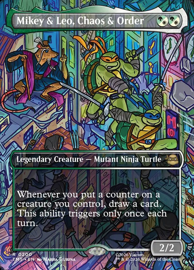 Mikey & Leo, Chaos & Order, Teenage Mutant Ninja Turtles Card Art
