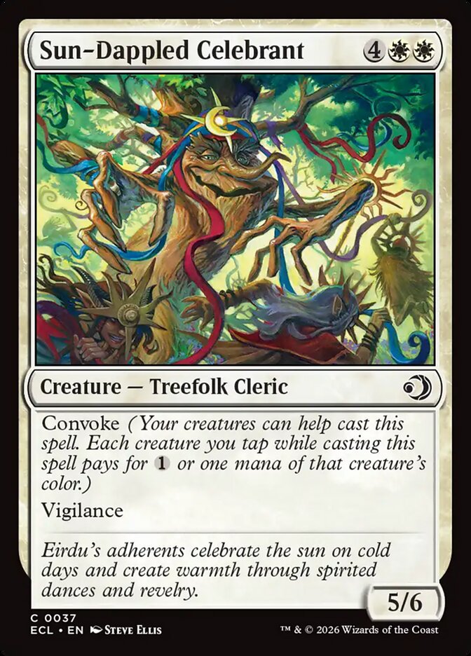 Sun-Dappled Celebrant, Lorwyn Eclipsed Card Art
