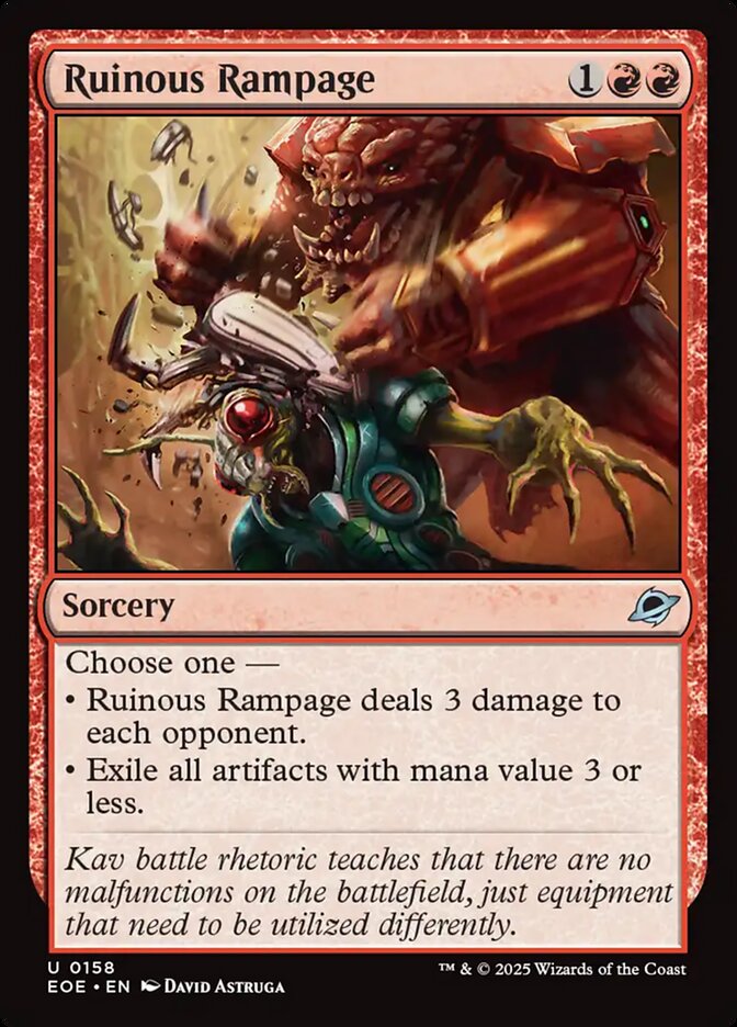 Ruinous Rampage, Edge of eternities Card Art