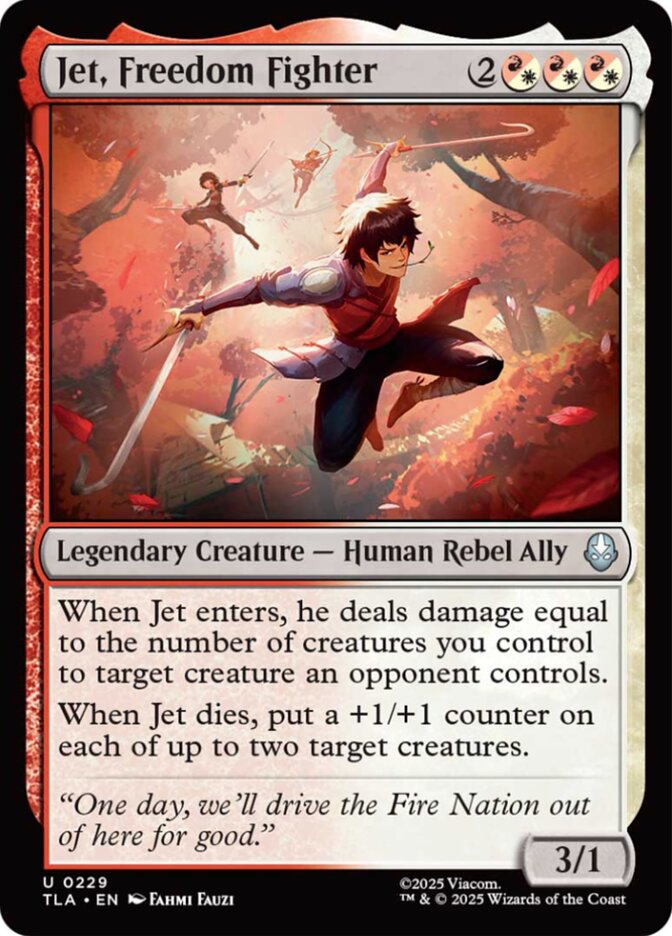 Jet, Freedom Fighter, Avatar: The Last Airbender Card Art