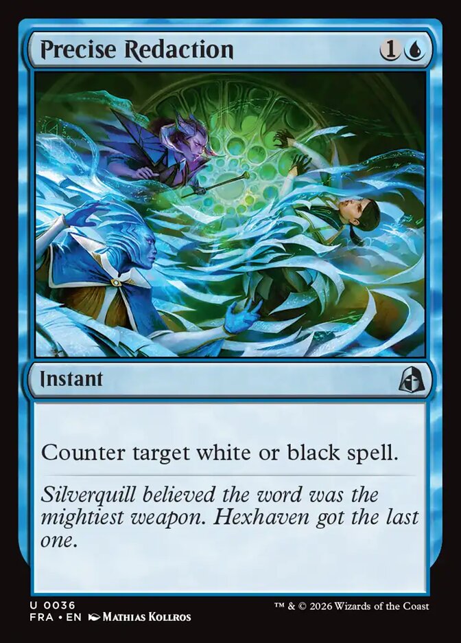 Precise Redaction, Reality Fracture Card Art