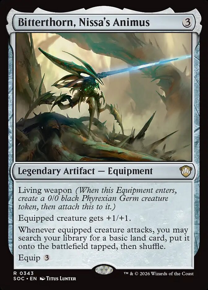 Bitterthorn, Nissa's Animus, Secrets Of Strixhaven Commander Card Art