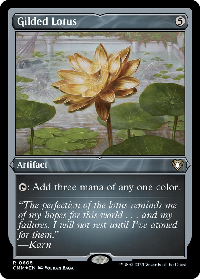 Gilded Lotus - Etched Foil