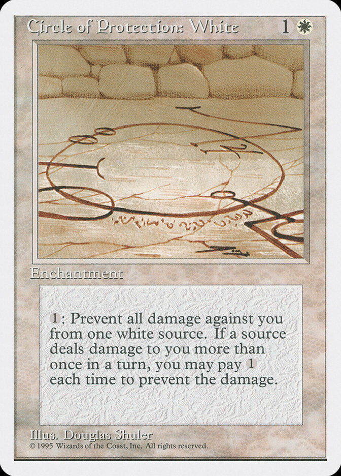 Circle of Protection: White, Fourth edition Card Art