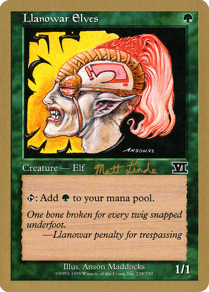 Llanowar Elves, World Championship Decks 1999 Card Art