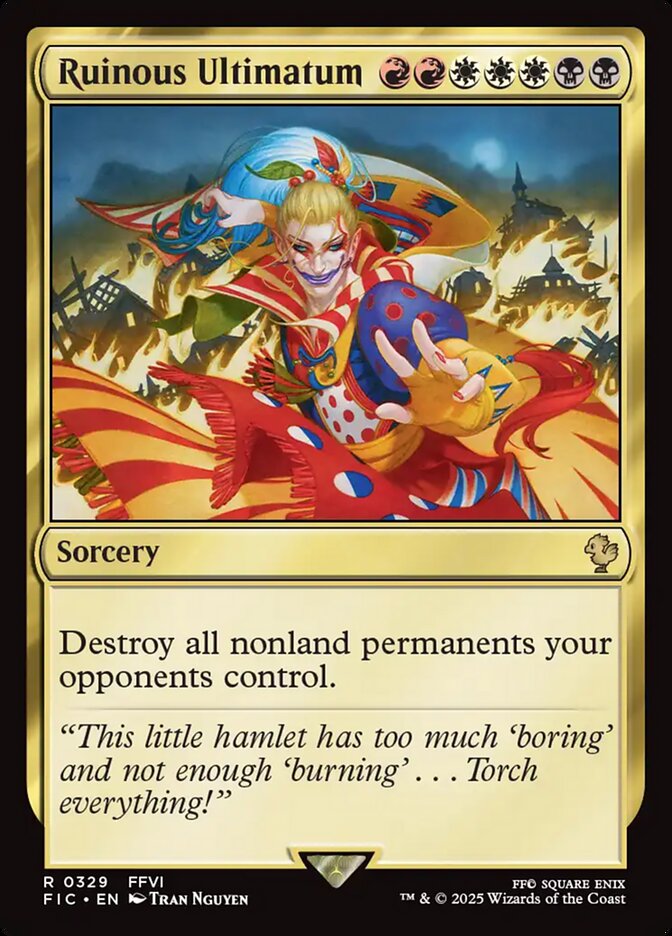 Ruinous Ultimatum, Final fantasy commander Card Art