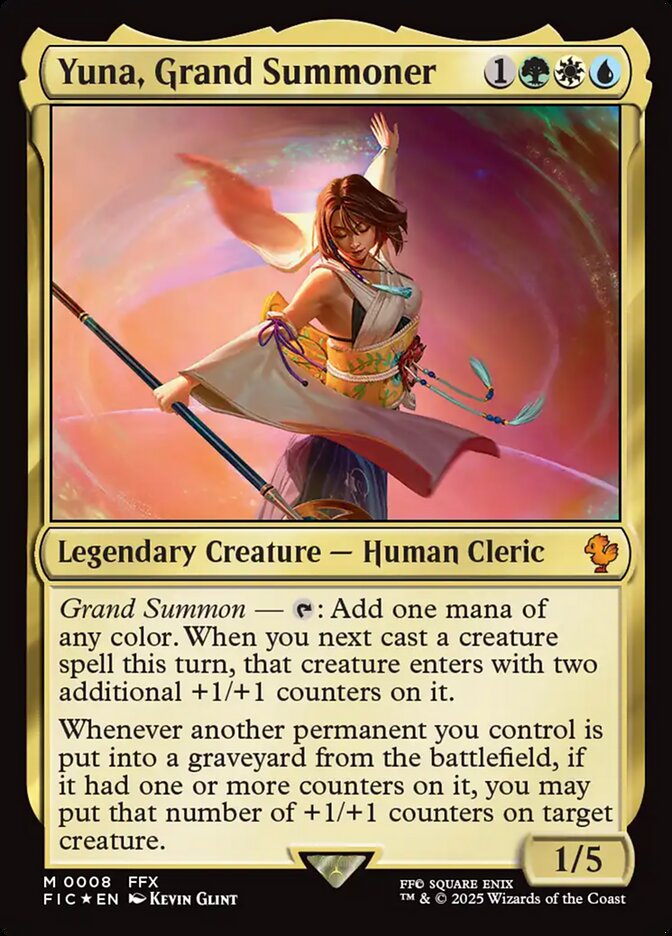 Yuna, Grand Summoner, Final fantasy commander Card Art