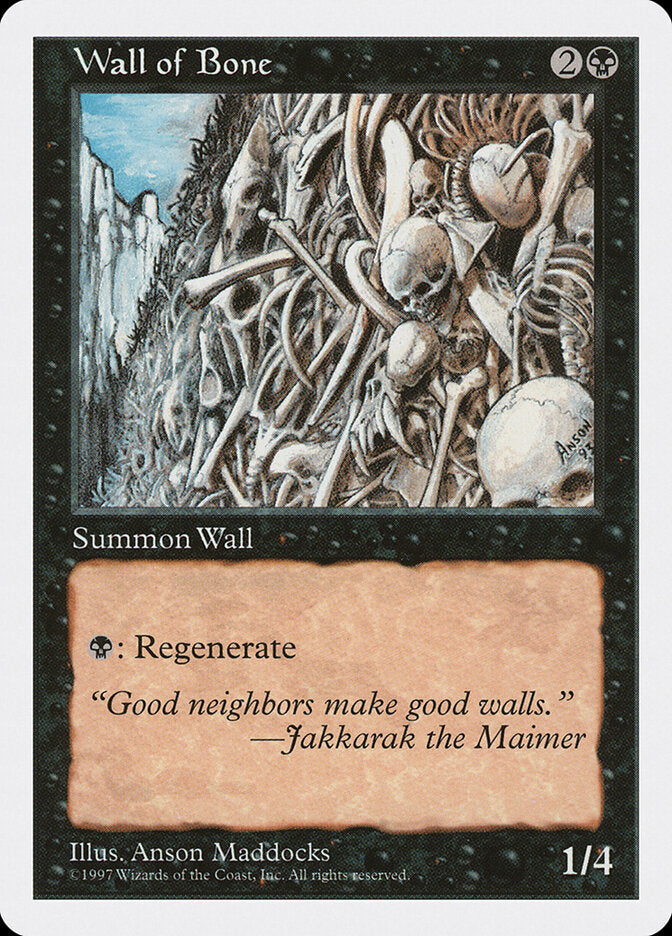Wall of Bone, Fifth Edition Card Art