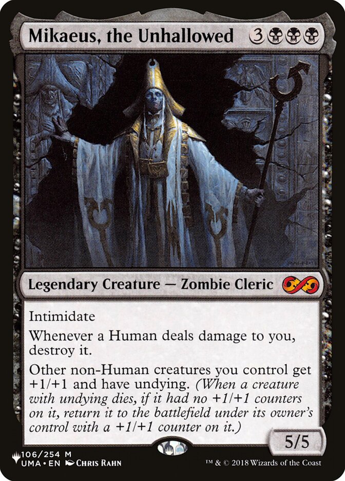Mikaeus, the Unhallowed, The list Card Art