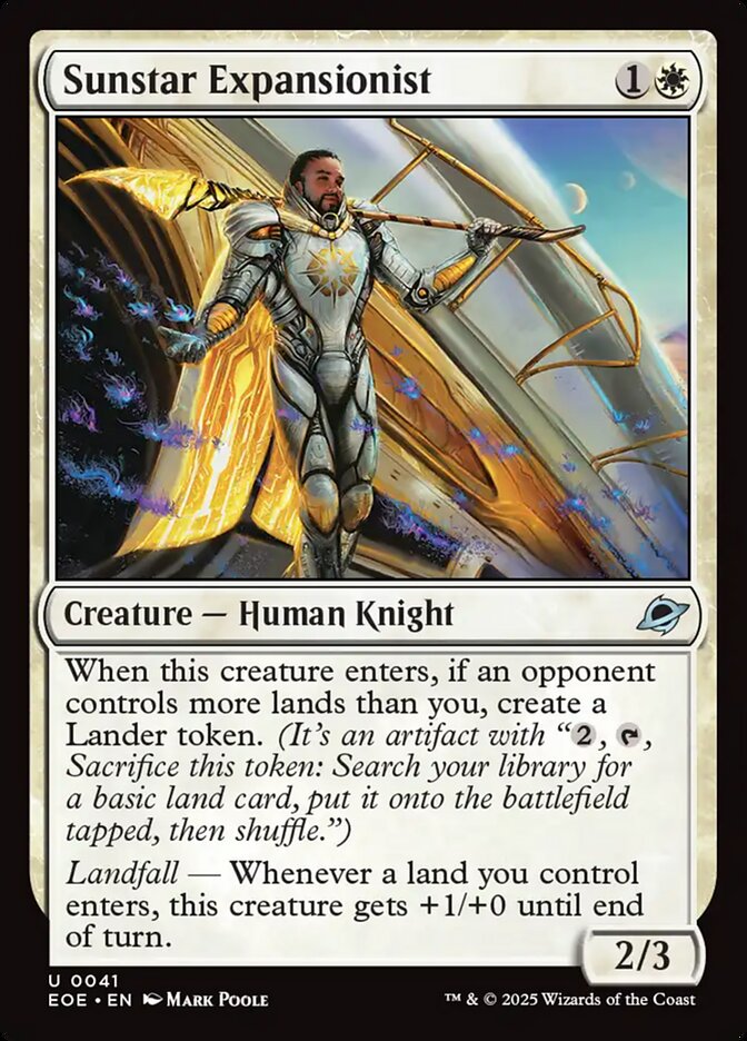 Sunstar Expansionist, Edge of eternities Card Art