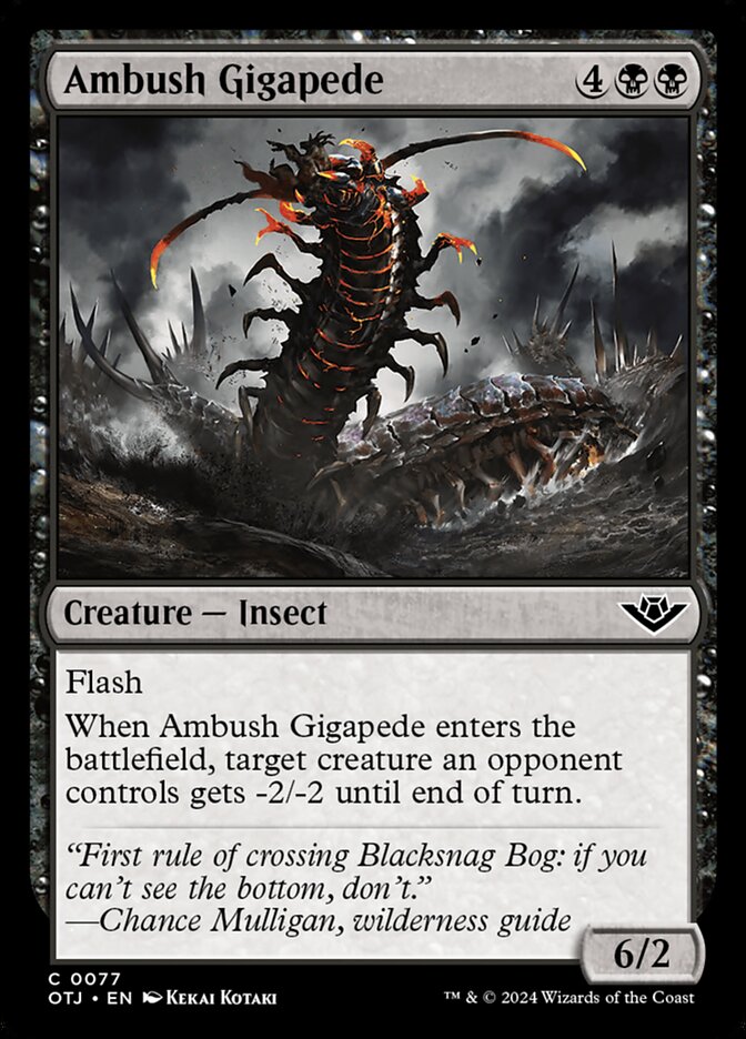 Ambush Gigapede, Outlaws of thunder junction Card Art