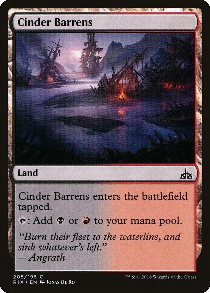 Cinder Barrens, Rivals of ixalan Card Art