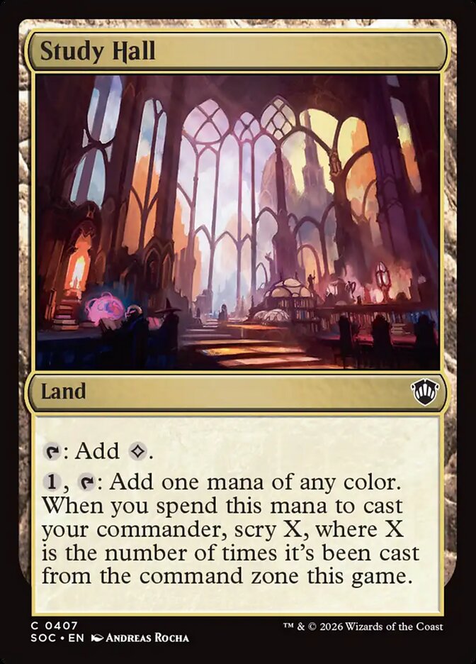 Study Hall, Secrets Of Strixhaven Commander Card Art