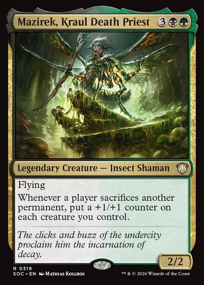 Mazirek, Kraul Death Priest, Secrets Of Strixhaven Commander Card Art