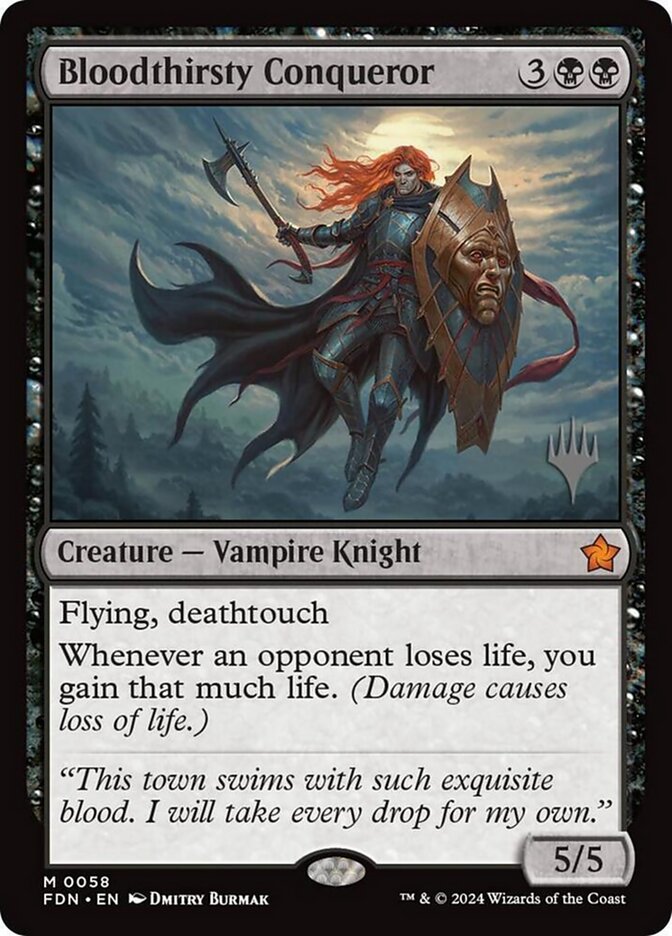 Bloodthirsty Conqueror, Foundations Promos Card Art