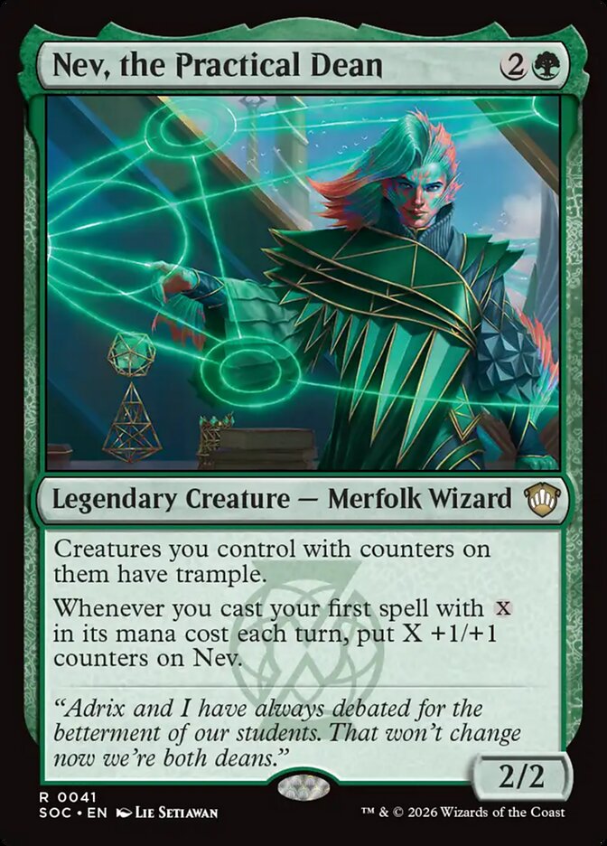 Nev, the Practical Dean, Secrets Of Strixhaven Commander Card Art