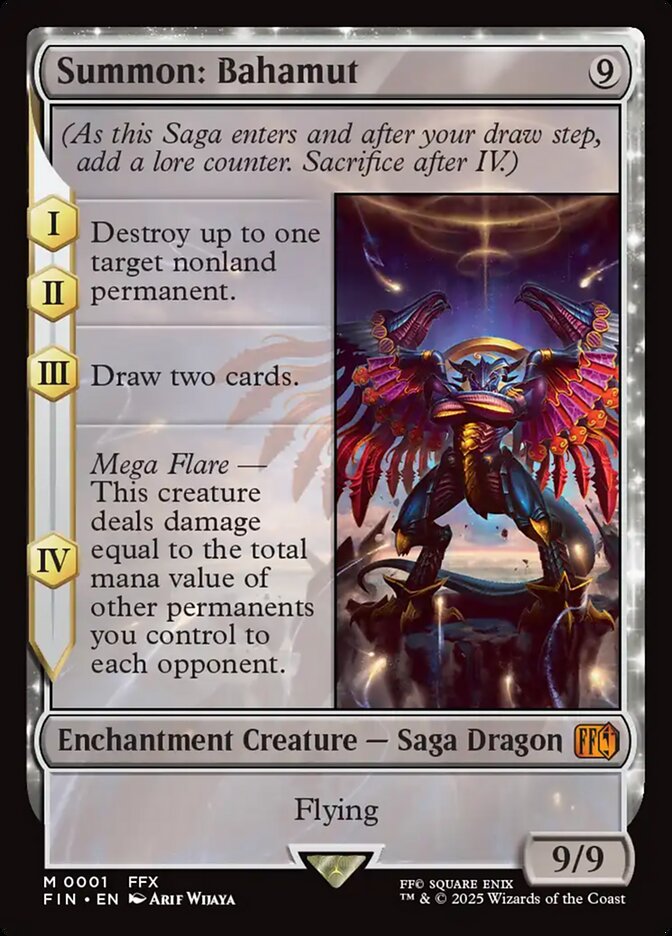 Summon: Bahamut, Final fantasy Card Art