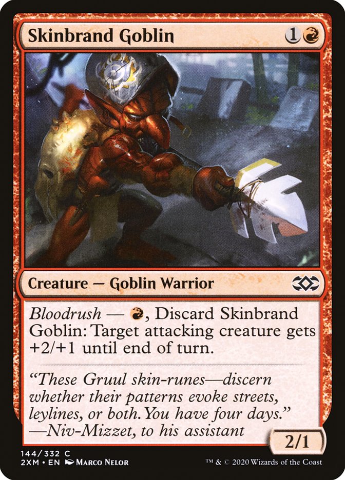 Skinbrand Goblin, Double masters Card Art