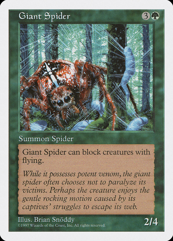 Giant Spider, Fifth edition Card Art