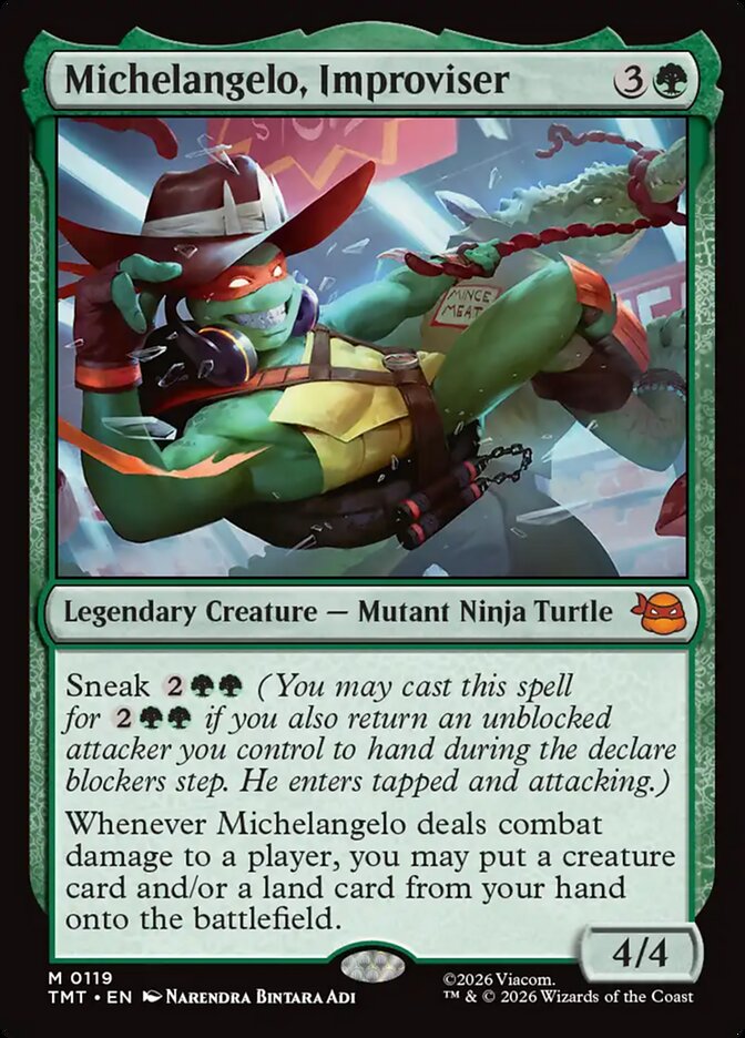 Michelangelo, Improviser, Teenage Mutant Ninja Turtles Card Art