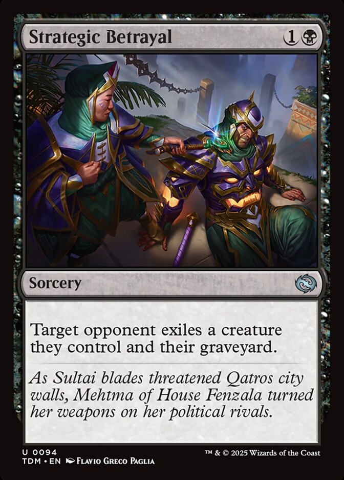 Strategic Betrayal, Tarkir: dragonstorm Card Art