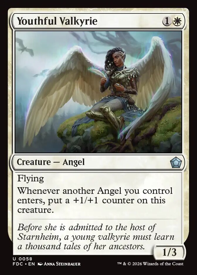 Youthful Valkyrie, Foundations Commander Card Art