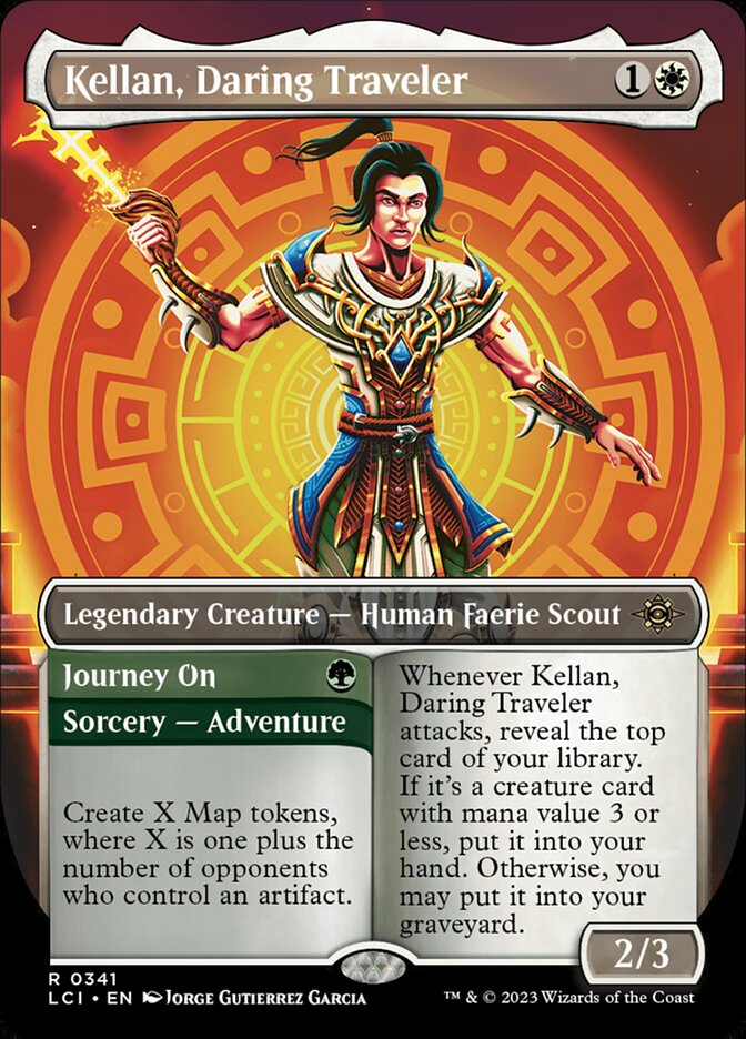 Kellan, Daring Traveler // Journey On, The lost caverns of ixalan Card Art