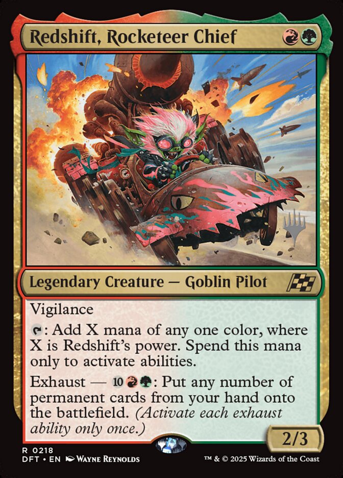 Redshift, Rocketeer Chief, Aetherdrift promos Card Art