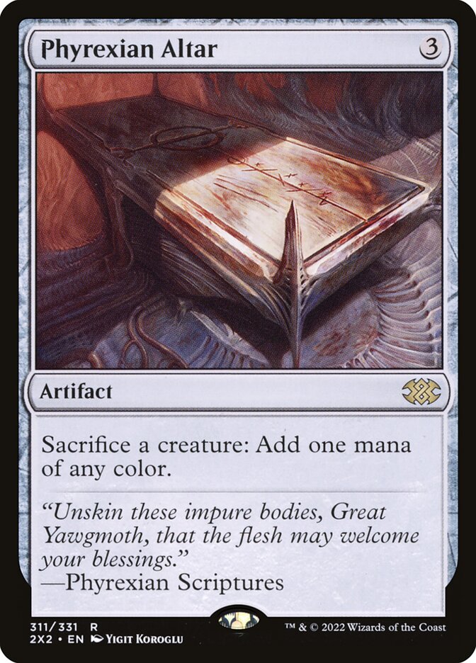 Phyrexian Altar, Double masters 2022 Card Art