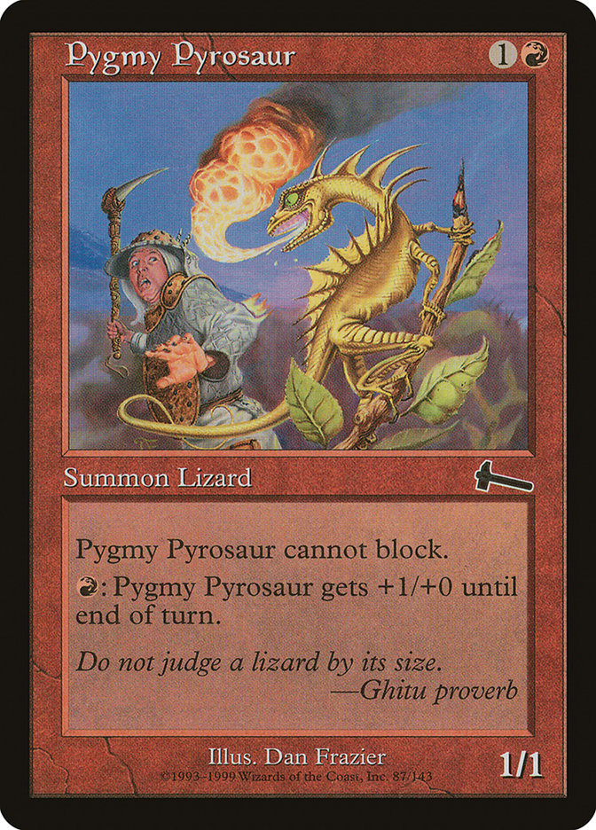 Pygmy Pyrosaur, Urza's legacy Card Art