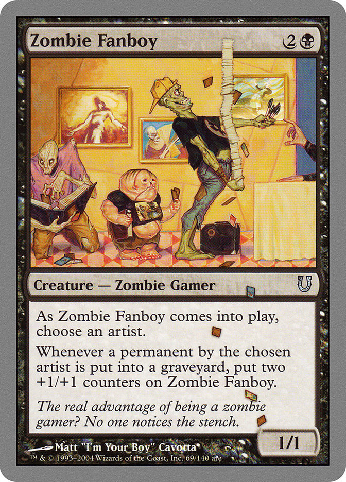 Zombie Fanboy, Unhinged Card Art