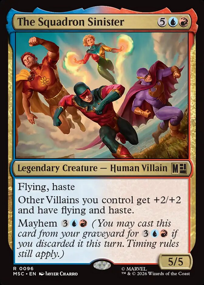 The Squadron Sinister, Marvel Super Heroes Commander Card Art
