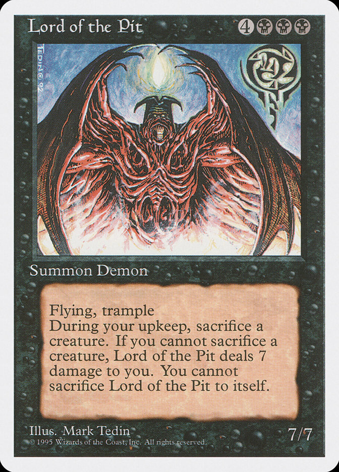 Lord of the Pit, Fourth Edition Card Art