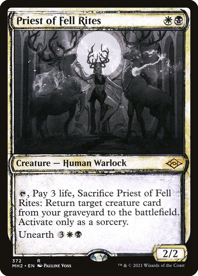 Priest of Fell Rites, Modern horizons 2 Card Art