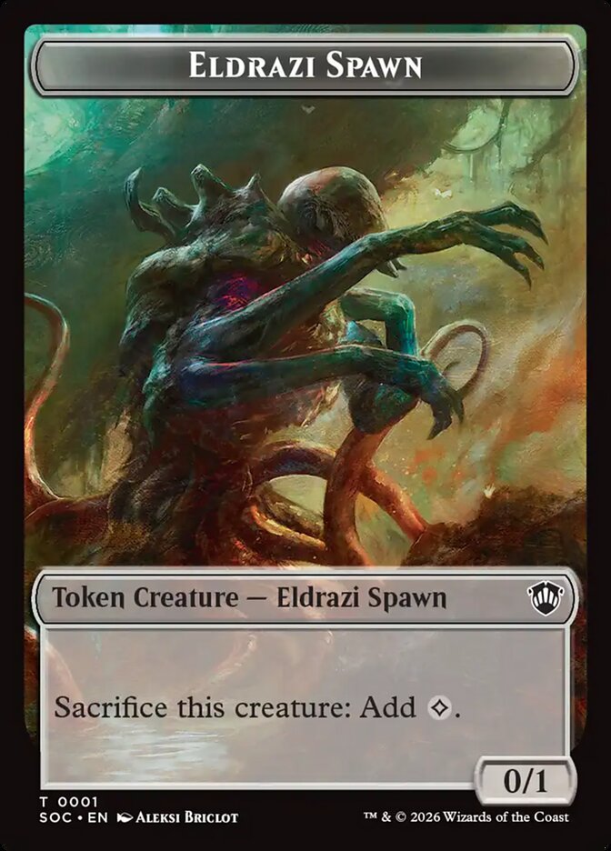 Eldrazi Spawn, Secrets Of Strixhaven Commander Tokens Card Art
