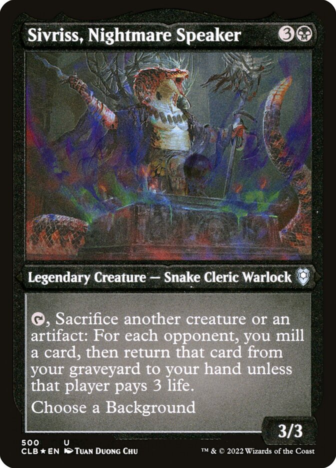 Sivriss, Nightmare Speaker - Etched Foil