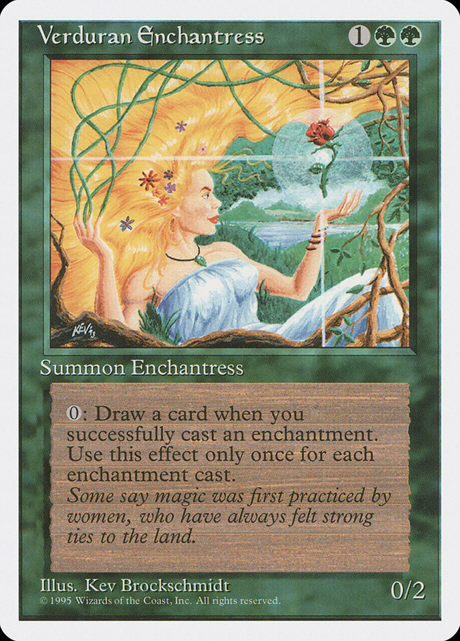 Verduran Enchantress, Fourth edition Card Art