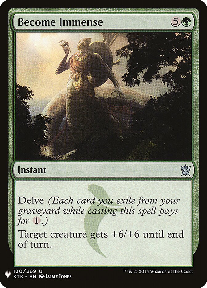 Become Immense, The List Card Art