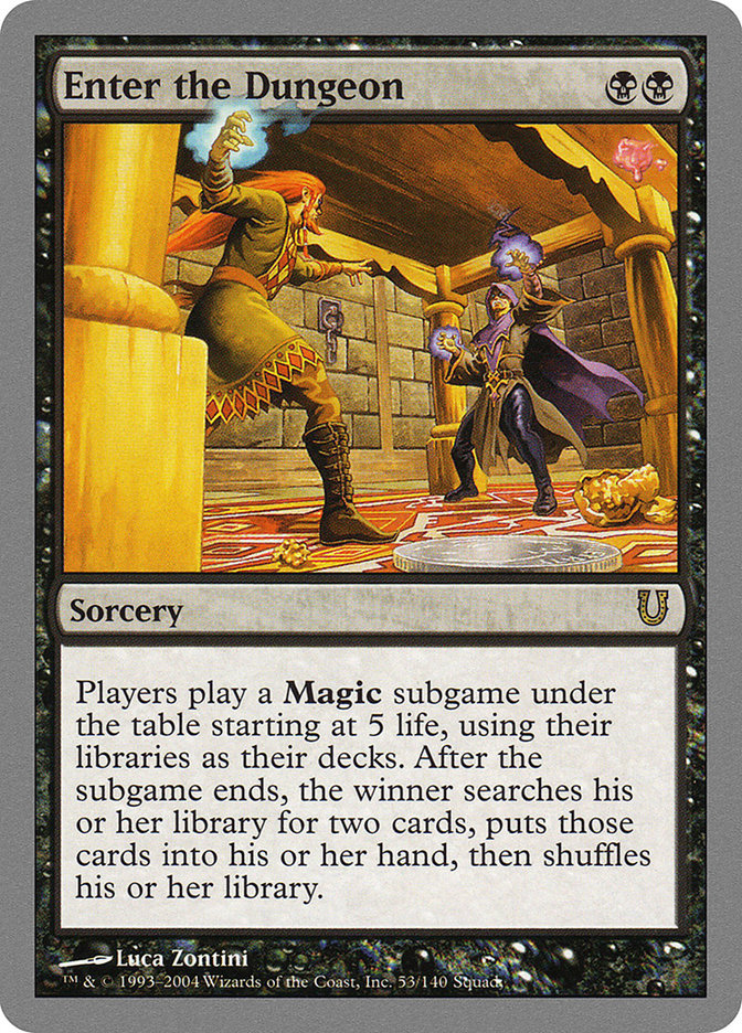 Enter the Dungeon, Unhinged Card Art