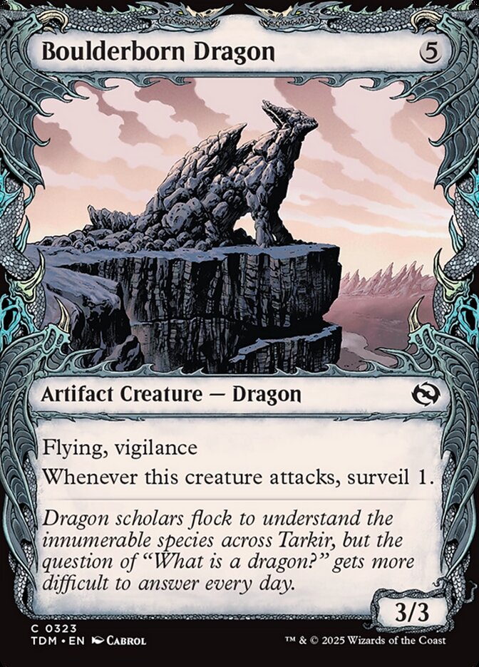 Boulderborn Dragon, Tarkir: dragonstorm Card Art