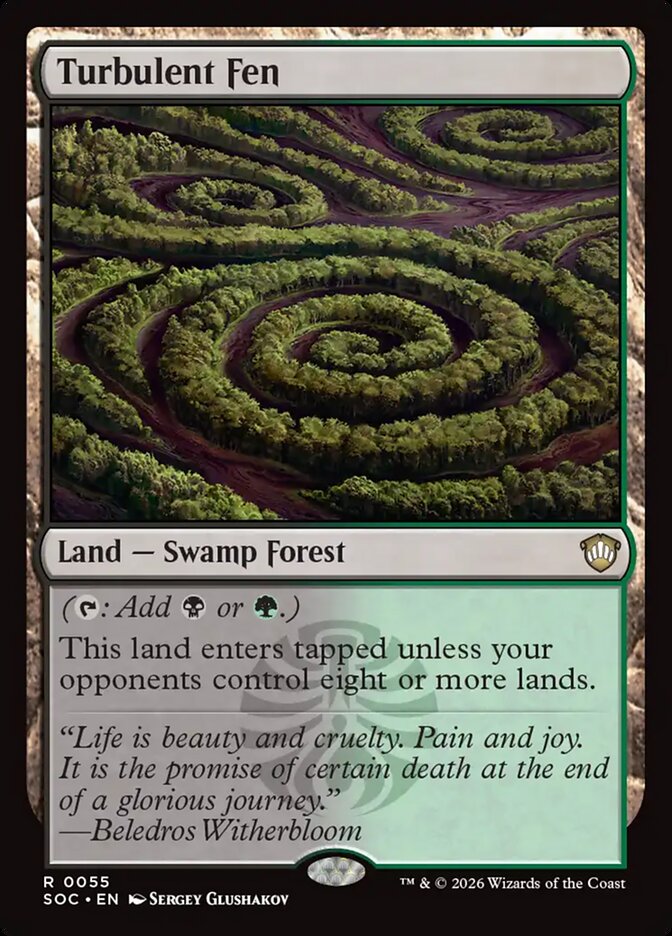 Turbulent Fen, Secrets Of Strixhaven Commander Card Art