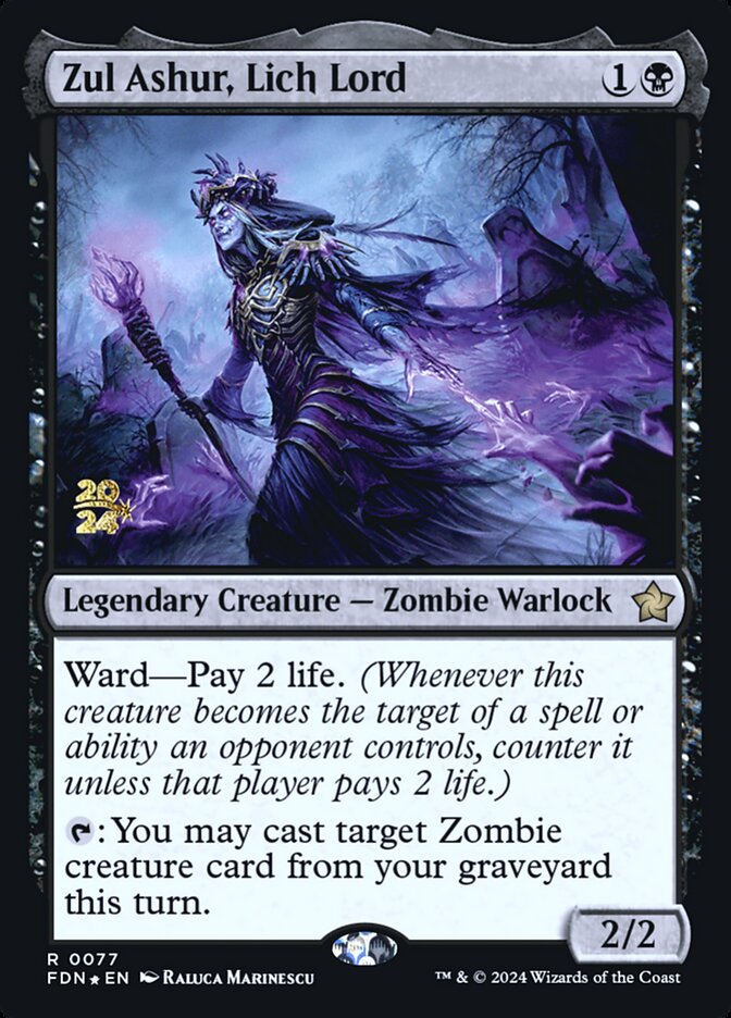 Zul Ashur, Lich Lord, Foundations Promos Card Art
